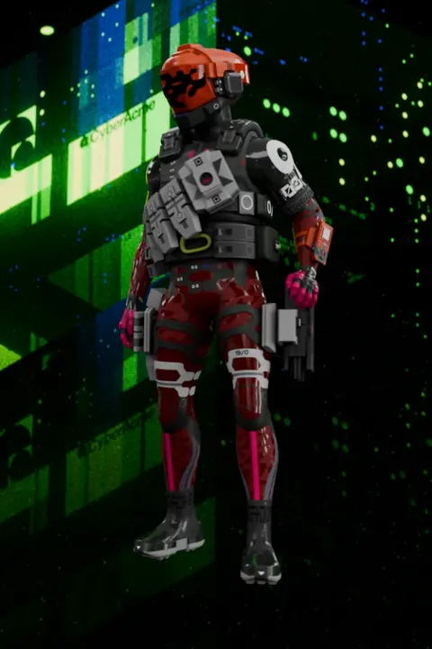 Sentinel, posing as in customization screen.