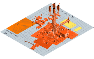 An isometric render of North Relay in Perimeter.