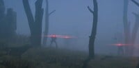 Autonomous Robotic Soldiers in the fog on Perimeter.